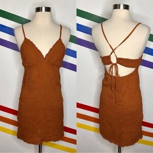 NEW Anthropologie strappy back mini dress size large